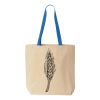 Natural Tote with Contrast-Color Handles Thumbnail