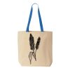 Natural Tote with Contrast-Color Handles Thumbnail