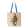 Natural Tote with Contrast-Color Handles Thumbnail