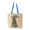Natural Tote with Contrast-Color Handles Thumbnail