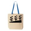 Natural Tote with Contrast-Color Handles Thumbnail