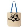 Natural Tote with Contrast-Color Handles Thumbnail