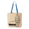Natural Tote with Contrast-Color Handles Thumbnail