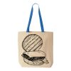 Natural Tote with Contrast-Color Handles Thumbnail