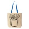 Natural Tote with Contrast-Color Handles Thumbnail