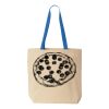Natural Tote with Contrast-Color Handles Thumbnail