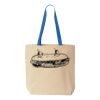Natural Tote with Contrast-Color Handles Thumbnail