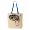 Natural Tote with Contrast-Color Handles Thumbnail