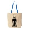 Natural Tote with Contrast-Color Handles Thumbnail