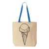 Natural Tote with Contrast-Color Handles Thumbnail