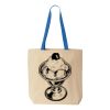 Natural Tote with Contrast-Color Handles Thumbnail