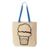 Natural Tote with Contrast-Color Handles Thumbnail