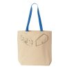 Natural Tote with Contrast-Color Handles Thumbnail
