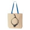 Natural Tote with Contrast-Color Handles Thumbnail