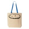 Natural Tote with Contrast-Color Handles Thumbnail