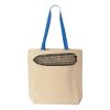 Natural Tote with Contrast-Color Handles Thumbnail