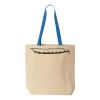 Natural Tote with Contrast-Color Handles Thumbnail