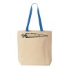 Natural Tote with Contrast-Color Handles Thumbnail