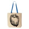 Natural Tote with Contrast-Color Handles Thumbnail