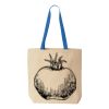 Natural Tote with Contrast-Color Handles Thumbnail