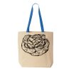 Natural Tote with Contrast-Color Handles Thumbnail