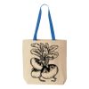 Natural Tote with Contrast-Color Handles Thumbnail