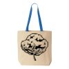 Natural Tote with Contrast-Color Handles Thumbnail