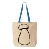 Natural Tote with Contrast-Color Handles Thumbnail