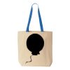 Natural Tote with Contrast-Color Handles Thumbnail