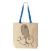 Natural Tote with Contrast-Color Handles Thumbnail