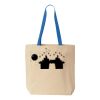 Natural Tote with Contrast-Color Handles Thumbnail