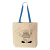 Natural Tote with Contrast-Color Handles Thumbnail