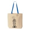 Natural Tote with Contrast-Color Handles Thumbnail