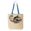Natural Tote with Contrast-Color Handles Thumbnail