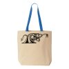 Natural Tote with Contrast-Color Handles Thumbnail