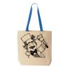 Natural Tote with Contrast-Color Handles Thumbnail