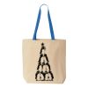 Natural Tote with Contrast-Color Handles Thumbnail