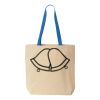 Natural Tote with Contrast-Color Handles Thumbnail