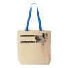 Natural Tote with Contrast-Color Handles Thumbnail