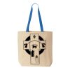 Natural Tote with Contrast-Color Handles Thumbnail