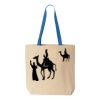 Natural Tote with Contrast-Color Handles Thumbnail