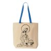 Natural Tote with Contrast-Color Handles Thumbnail