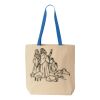 Natural Tote with Contrast-Color Handles Thumbnail