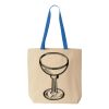 Natural Tote with Contrast-Color Handles Thumbnail