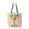 Natural Tote with Contrast-Color Handles Thumbnail