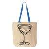 Natural Tote with Contrast-Color Handles Thumbnail