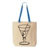 Natural Tote with Contrast-Color Handles Thumbnail