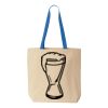 Natural Tote with Contrast-Color Handles Thumbnail