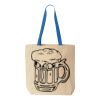 Natural Tote with Contrast-Color Handles Thumbnail