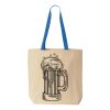 Natural Tote with Contrast-Color Handles Thumbnail